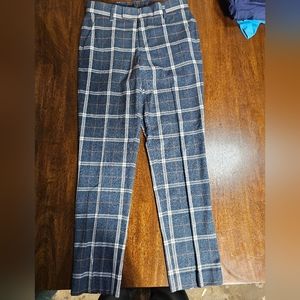 Ultra Slim Blue Plaid ASOS Dress Pants